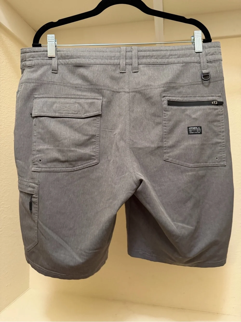 O'Neill Men's Gray Hybrid Cargo Shorts